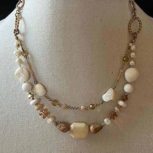 Lia Sophia Jewelry - Lia Sophia Bead & Stone Double Strand Necklace